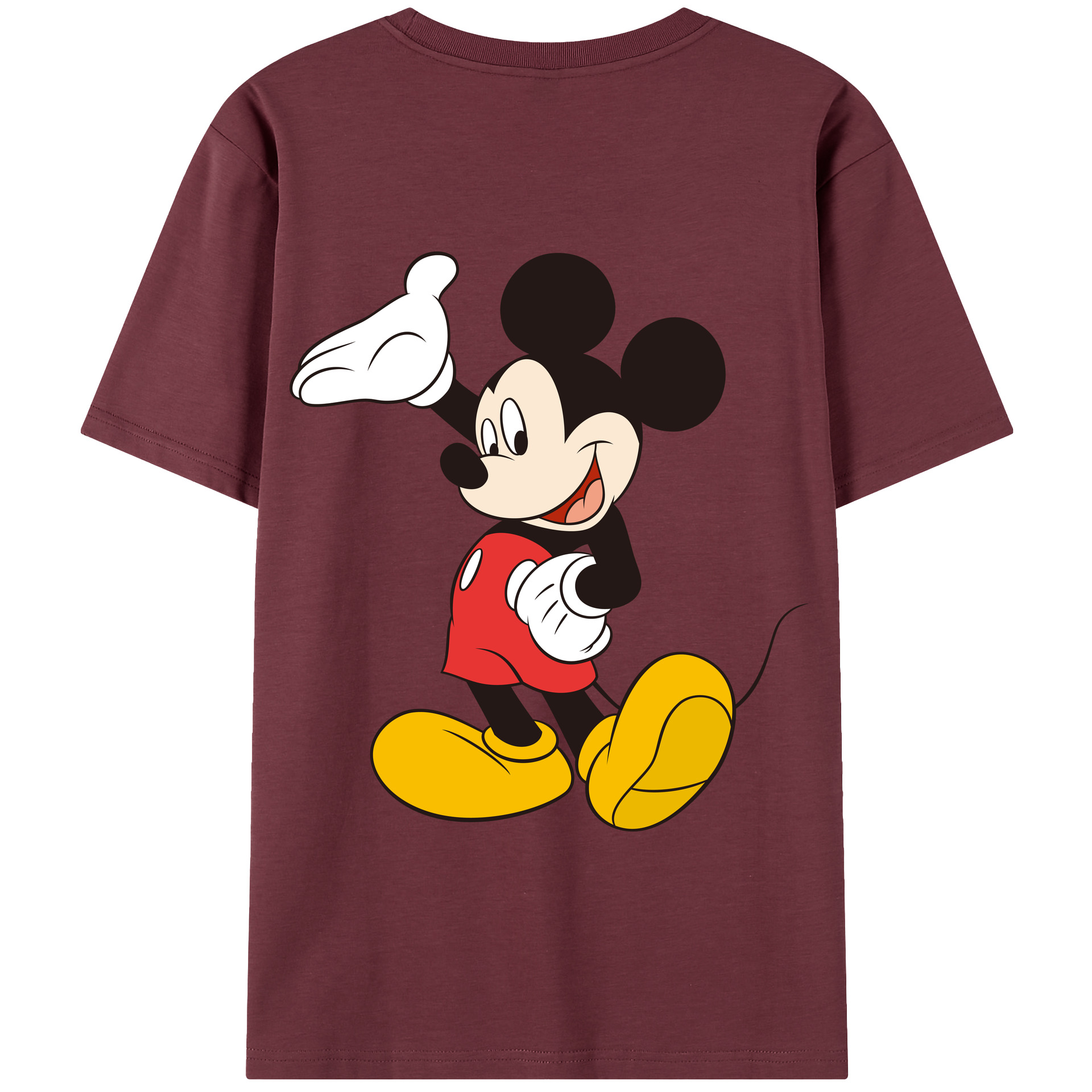 （画像用） ミッキーマウス Mickey Mouse 綿100％半袖Tシャツ（背面プリント）